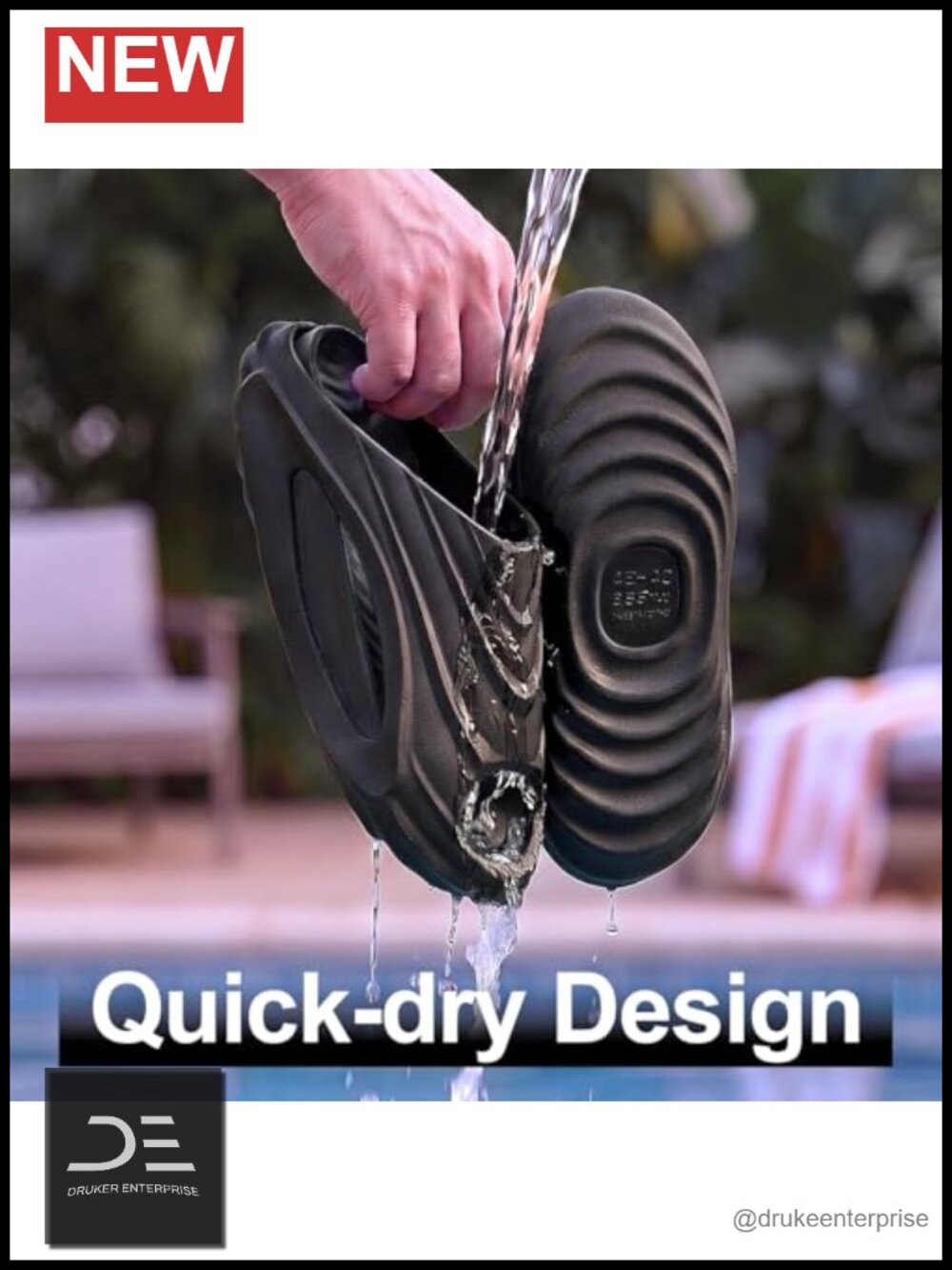 Quick-Dry Water Slippers With Drainage Holes, Non-Slip Eva Foam Unisex View 4
